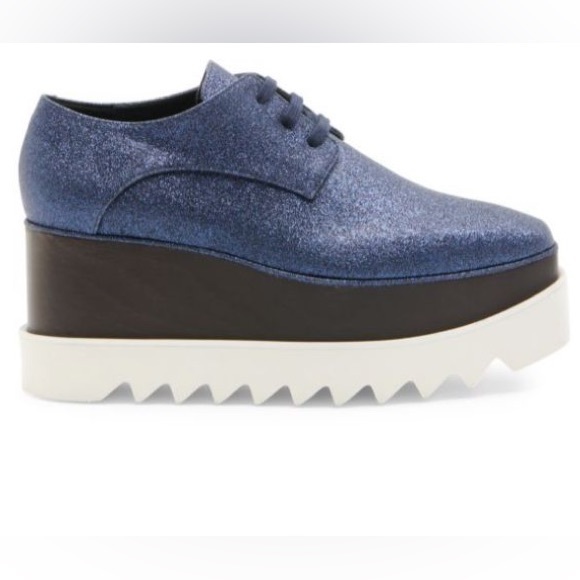 NEVER WORN Stella McCartney Elyse Glitter Platforms brand new with box - Picture 2 of 4